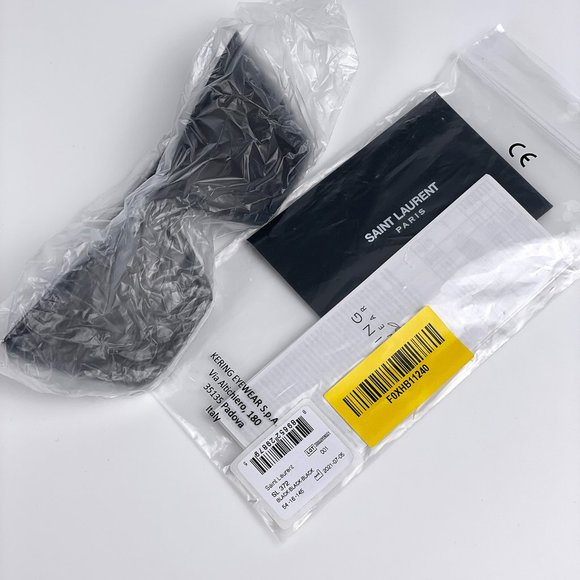 NEW Saint Laurent New Wave SL372 001 Women Black Cat Eye Sunglasses - Picture 13 of 16